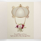 Religieuze Heilige Hart Jesus Prayer  Drieluik Kaart (Binnenkant midden)