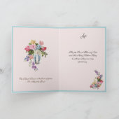 Religieuze Heilige Hart Jesus Prayer  Floral Kaart (Binnen)