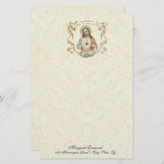 Religieuze Heilige Hart Jezus katholiek (Voorkant / Achterkant)