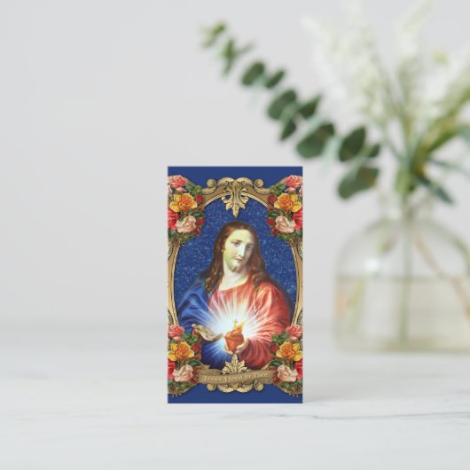 Religieuze heilige hartgebed voor gedepareerde sol plaatskaartje (Staand voorkant)