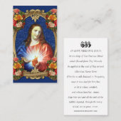 Religieuze heilige hartgebed voor gedepareerde sol plaatskaartje (Voorkant / Achterkant)