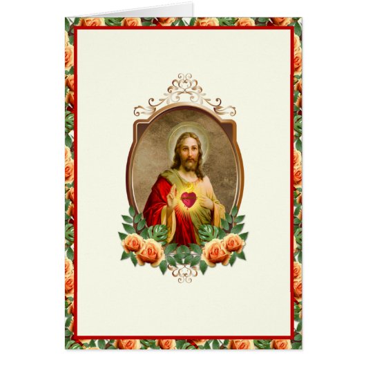 Religieuze Heilige Heart Jezus Katholiek gebed (Voorkant)