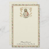 Religieuze heilige Jezus  Rozen (Voorkant / Achterkant)