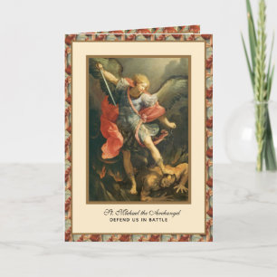 Religieuze Heilige Kaart van de Aartsengel Michaël