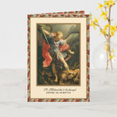 Religieuze Heilige Kaart van de Aartsengel Michaël (Gele Bloem)