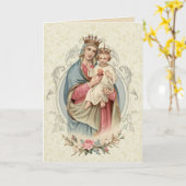 Religieuze Heilige Maagd Maria Jezus Kaart (Gele Bloem)