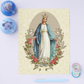 Religieuze Heilige Maagd Maria Katholieke Rode Roz Flyer (Enkel)