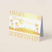 Religieuze Heilige Nacht Jeruzalem Kerstmis Geboor Folie Kaarten (Voorkant)