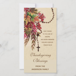 Religieuze herfstbladeren Rozenkrans Thanksgiving-