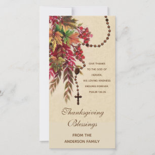 Religieuze herfstbladeren Rozenkrans Thanksgiving-