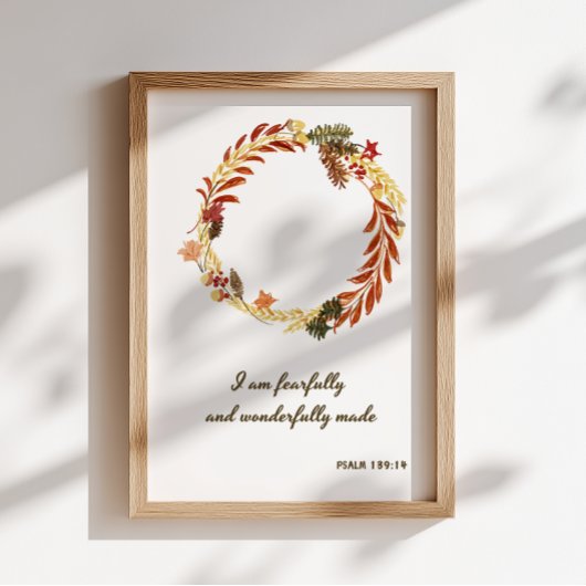 Religieuze herfstmuurprint poster