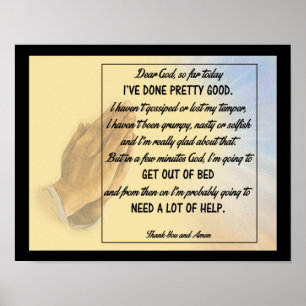 Religieuze Humor - Funny Prayer Poster