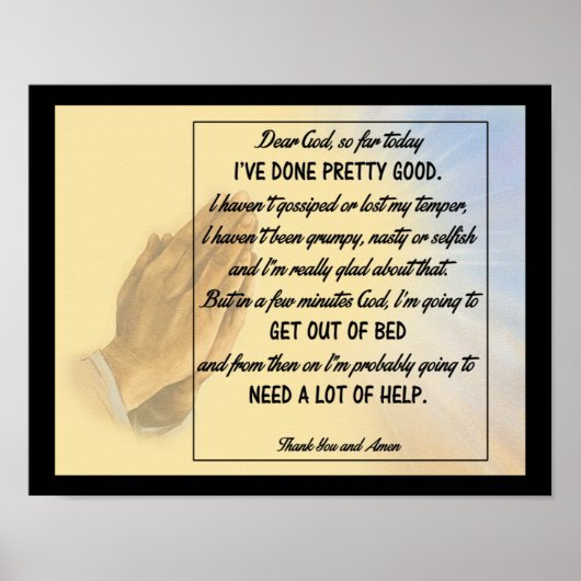 Religieuze Humor - Funny Prayer Poster (Voorkant)