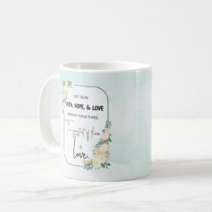 Religieuze huwelijksjubileum geloof hoop liefde koffiemok