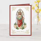 Religieuze Hymne Jezus Hart Alles Brandend Kaart (Gele Bloem)