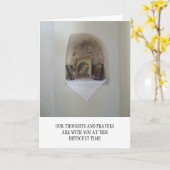 Religieuze iconen Condoleance Kaart (Gele Bloem)