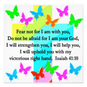 RELIGIEUZE ISAIAH 41:10 SCRIPTURE VERSE FOTO AFDRUK (Voorkant)