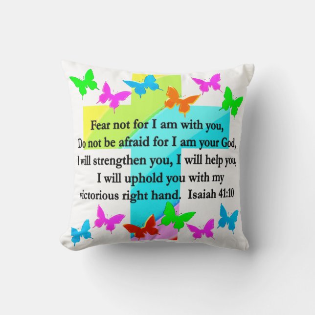 RELIGIEUZE ISAIAH 41:10 SCRIPTURE VERSE KUSSEN (Voorkant)