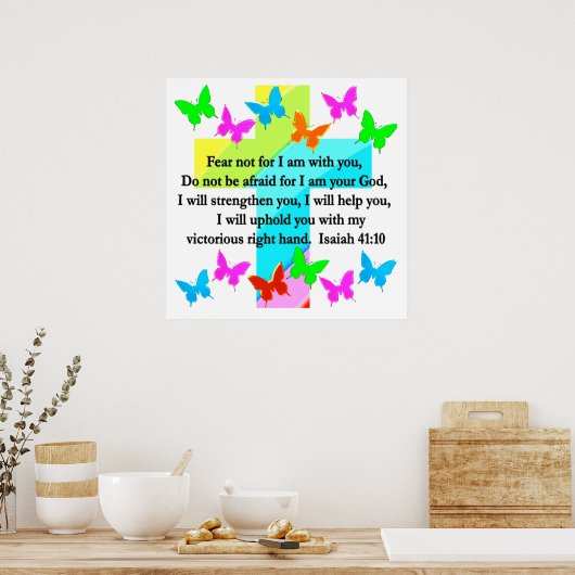 RELIGIEUZE ISAIAH 41:10 SCRIPTURE VERSE POSTER (Keuken)