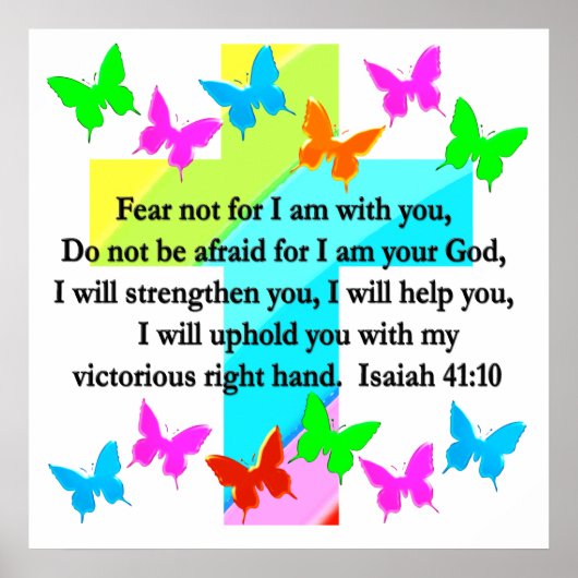 RELIGIEUZE ISAIAH 41:10 SCRIPTURE VERSE POSTER (Voorkant)