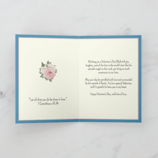 Religieuze Jesus Valentijn voor jongen of meisje Feestdagen Kaart (Binnen)