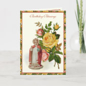 Religieuze Jezus Baby Prague Red Yellow Roses Kaart (Voorkant)