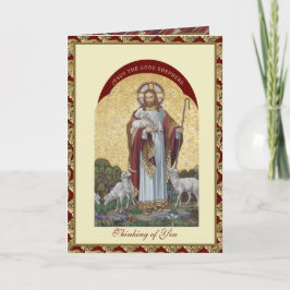 Religieuze Jezus Goede Herder Aanmoediging Schrift Kaart