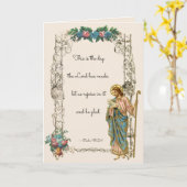 Religieuze Jezus Goede Herder Schrift Bloemen Kaart (Gele Bloem)