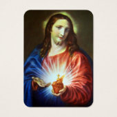 Religieuze Jezus Heart Funeral Memorial Prayer Hei Visitekaartje (Voorkant)