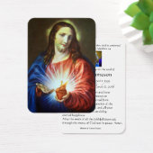 Religieuze Jezus Heart Funeral Memorial Prayer Hei Visitekaartje (Bureau)