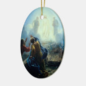 Religieuze Jezus in gedistilleerde vorm schilderve Keramisch Ornament (Links)