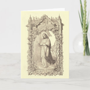 Religieuze Jezus klopte aan de deur Kaart