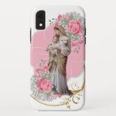 Religieuze Jezus Maagd Mary Pink Roses Case-Mate iPhone Case (Achterkant)