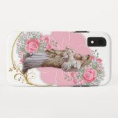 Religieuze Jezus Maagd Mary Pink Roses  Case-Mate iPhone Case (Achterkant (horizontaal))