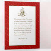 Religieuze Jezus Maagd Mary  Valentijn Drieluik Kaart (Binnenzijde eerst)