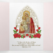 Religieuze Jezus Maagd Mary  Valentijn Drieluik Kaart (Binnenkant midden)