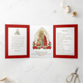 Religieuze Jezus Maagd Mary  Valentijn Drieluik Kaart (Binnen)