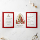 Religieuze Jezus Maagd Mary  Valentijn Drieluik Kaart (Binnen)