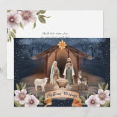 Religieuze Jezus Nativiteit Scene Kerstmis Kaarten (Voorkant / Achterkant)