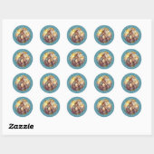 Religieuze Jezus Ronde Stickers (Vel)