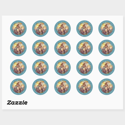 Religieuze Jezus Ronde Stickers (Vel)