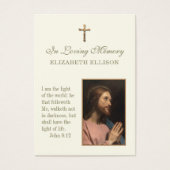 Religieuze Jezus Scripts Funeral Prayer Kaart (Voorkant)