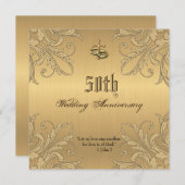 Religieuze jubileum kruis ringen uitnodigingen (Voorkant / Achterkant)