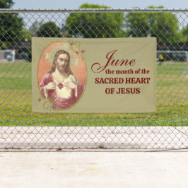 Religieuze juni Heilig Hart van Jezus Spandoek