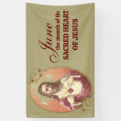 Religieuze juni Heilig Hart van Jezus Spandoek (Verticaal)