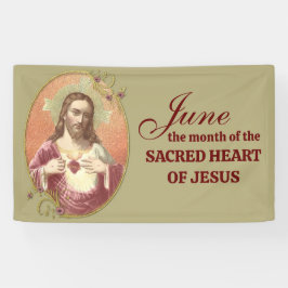 Religieuze juni Heilig Hart van Jezus Spandoek