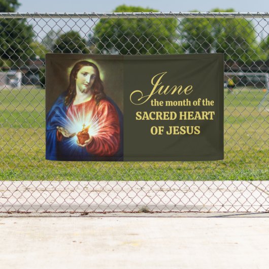 Religieuze juni Heilig Hart van Jezus Spandoek (Insitu)