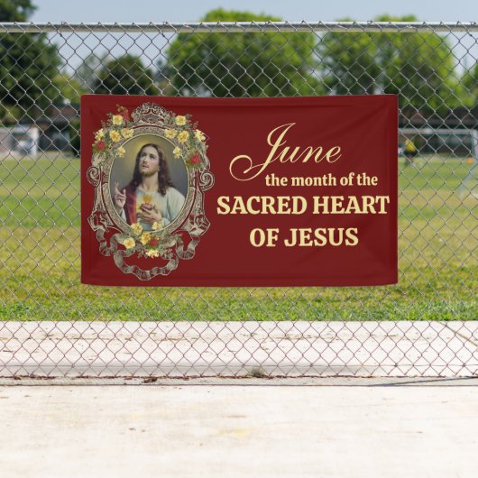 Religieuze juni Heilig Hart van Jezus Spandoek (Insitu)