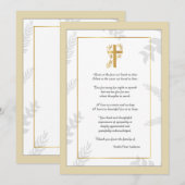 Religieuze kaart van dank voor condoleantie (Voorkant / Achterkant)