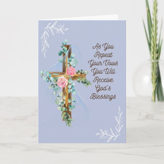 Religieuze Kaart voor Bride en Groom op de dag van (Voorkant)